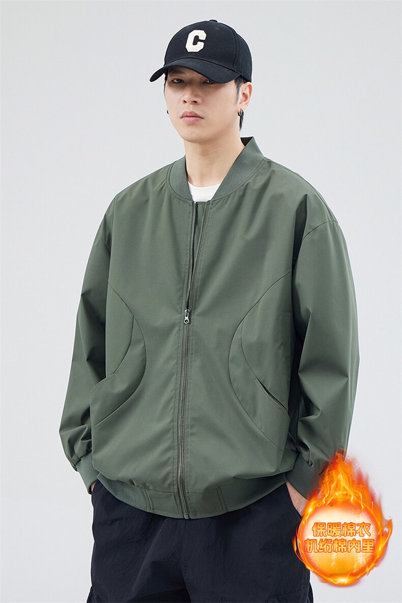 弯刀棉衣男棒球领二开加厚棉袄DSA157B-M8868-特P55,男装棉衣,电商A157B