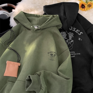 人气高品质秋冬新麂皮绒连帽卫衣中性帽衫X416B-1-WY968-P55限78