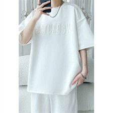 212A-T2580特25控48新款钢印字母圆领T恤短袖，男装T恤，星座212A（原A324）