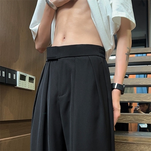 04新中式垂感束脚魔术贴休闲裤简约百搭西裤潮XZ211-1-K2420-P55图片