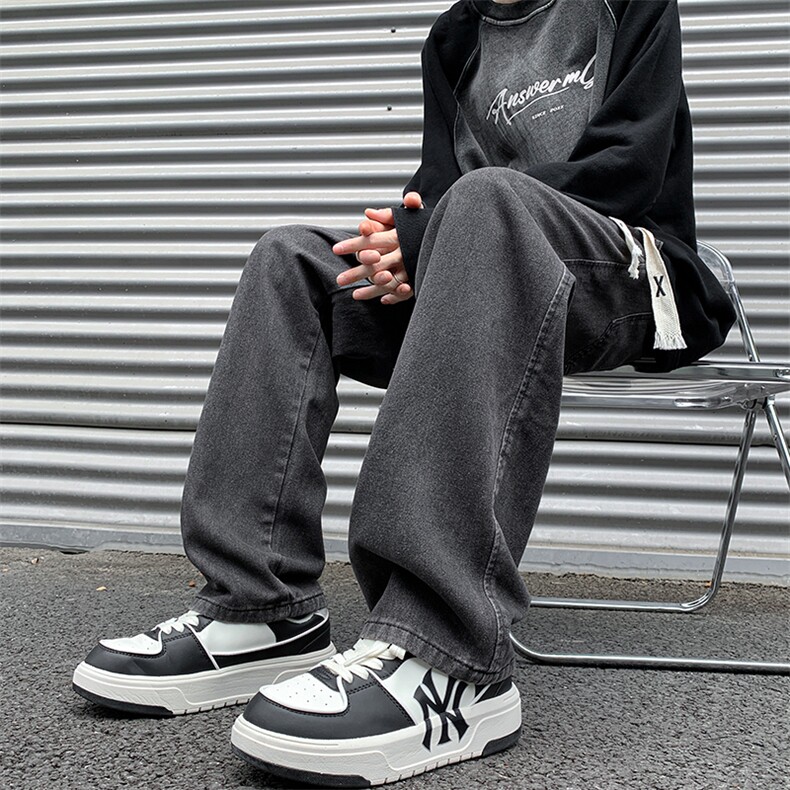 8XL-M牛仔裤男士直筒宽松特大码胖子阔腿裤男款长裤NZ110-P45控58,男装牛仔裤,电商D206-1