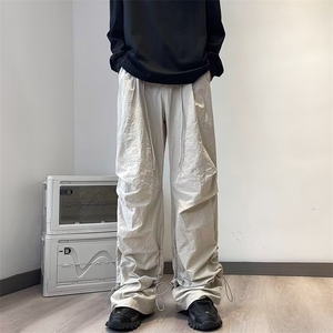 美式街头工装裤男女休闲裤直筒宽松百搭设计感运动裤子BL819-p43图片