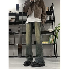 711-1原版质量半松紧加绒复古蓝直筒牛仔裤，男装牛仔裤，星座506A