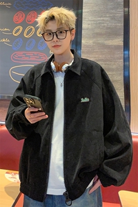 灯芯绒大拉链外套男款春秋季夹克2024休闲衣服 J7089 P78 控108图片