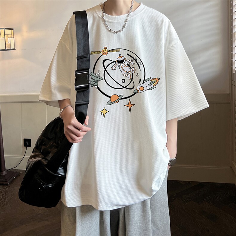 华夫格t恤男短袖男大码五分袖 酒店风 HT73142-P22图片