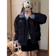 网络图现货宽松外套男女款冬季复古宽松面包服棉服R7633-P105，男装棉衣，星座1005-4