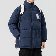 冬季新款宽松面包服港风青春立领棉服男纯色棉衣外套MY9067-P100，男装棉衣，电商A128