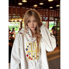 1506/QW160/P53美式复古高街秋季潮牌宽松慵懒风chic外套上衣，女装短外套，星座1506
