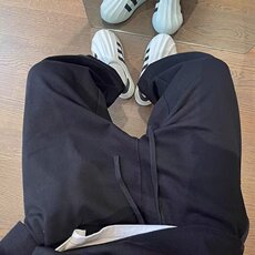 运动裤男休闲2025坠感阔腿裤大码束脚宽腿直筒潮流中年胖子卫裤，男装休闲裤，星座506A