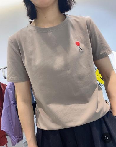 DG872新品爱心刺绣时尚百搭T,女装,L·H·X