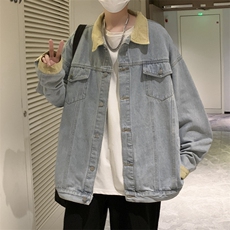 美式oversize牛仔外套男秋季潮ins潮牌宽松复古夹克JK0288-P68，男装夹克，星座308B-1