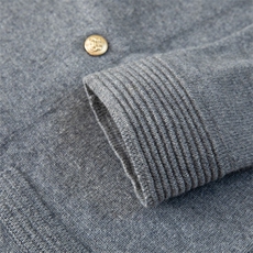 高品质男士青果领四口袋开衫山羊绒毛衣经典商务休闲款舒适保暖，男装羊绒套衫，台绒羊绒