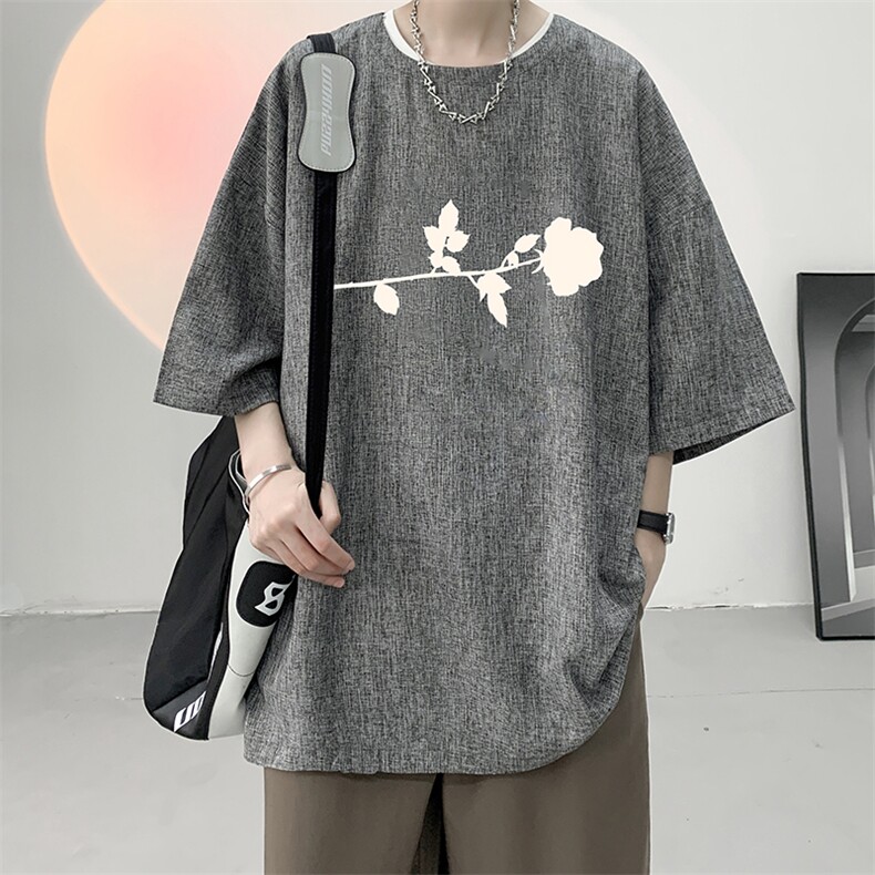 风复古亚麻短袖男棉麻t恤男半袖ZT71360-P35,男装T恤,电商A040