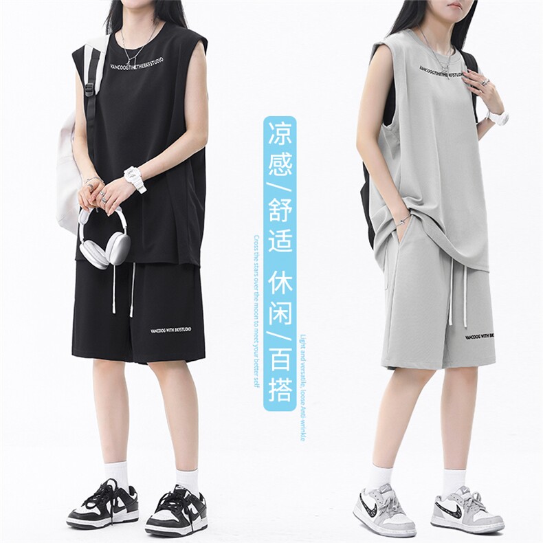 夏季薄款舒适百搭宽松中性套装TZ89-特批68图片
