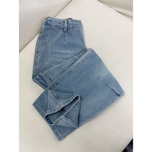 B221美式ins高街暗黑宽松直筒竹节纹工装牛仔裤LK26617-特P55控98图片