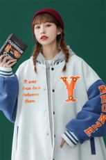 中性风秋季字母印花设计感潮牌棒球服百搭夹克外套G78P65控88，男装夹克，A247A
