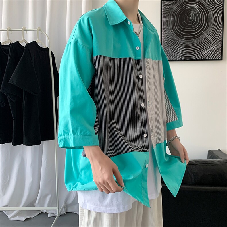 原宿风短袖t恤宽松2024年新款打底衫夏季半袖A161-2-CT505-P45,男装T恤,电商A161-2