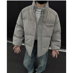 春秋新款女防风防水网衬外套男雾面PU皮充棉面包服图片