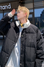 ！2025秋冬男士潮牌立领棉衣情侣卡通印花棉服外套MY203特P80，男装棉衣，电商B220