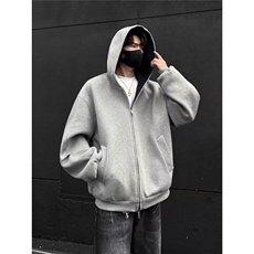 连帽卫衣开衫美式潮牌宽松情侣帽衫拉链外套1001-1-WY83-P55，女装短外套，星座1001-1