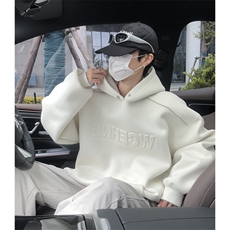 秋季新款连帽卫衣男肩上拉链钢印外套情侣套头款W114-P60控88，女装短外套，星座209-2