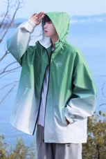 港风山系防水冲锋衣渐变色夹克男：聚酯纤维JK77087P85控128，男装夹克，星座226-1