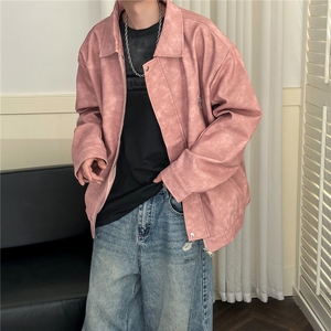 现货-春秋美式复古皮衣男潮牌街头时尚外套皮夹克-AP23064 -P105,男装夹克,电商A351
