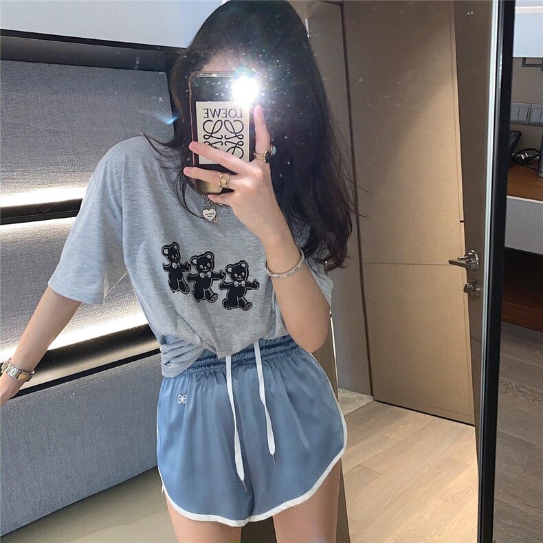 醋酸短裤，女装，XTZ style