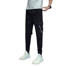 秋冬社会小伙裤子男拉链韩版修身休闲长裤男潮C301，男装休闲裤，电商C301