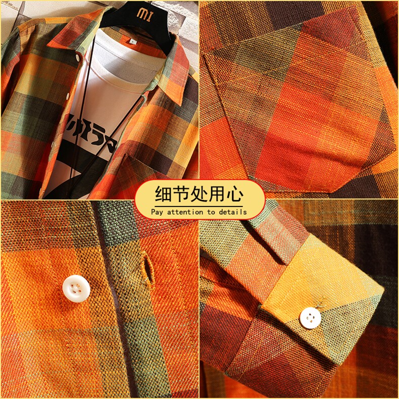 男潮流帅气外套时尚潮流ins大码宽松青少年男士休闲衬衫CS91-P35,男装衬衫,电商A128