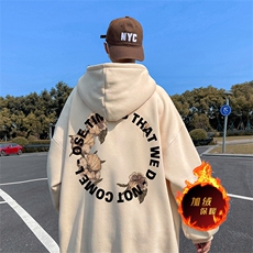 500克重磅秋冬美式加绒加厚卫衣外套DL1535常规特P35绒特P40，男装卫衣，电商A486