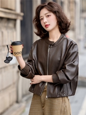 2026年春季新款现货休闲时尚皮衣外套品质女装，女装皮衣，臻衣坊