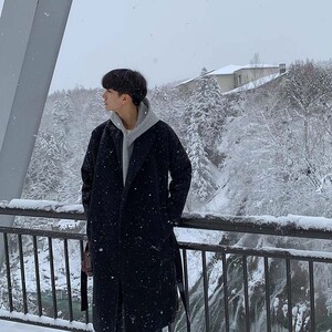 超长款秋冬超长款男士呢大衣韩版潮流加厚风衣   DY0010 P138图片