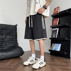 多巴胺速干短裤男2025夏季冰丝薄款条纹五分裤Q29137-特P25，男装牛仔裤，星座610（原A335）