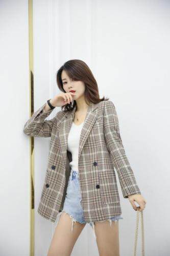 春款新款韩版休闲格子小西装，女装西装，名怡