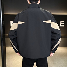 复古撞色拼接立领冲锋衣外套男开衫外套夹克棒球服JK01575-P73，男装夹克，星座308B-2
