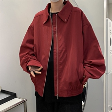 港风秋款男肌理感夹克工装拉链休闲纯色外套JK8229P65，男装夹克，星座1013-1