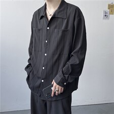 轻熟风高级感垂感褶皱长袖衬衫男韩版衬衣CS0769-P45，男装衬衫，星座308B-2