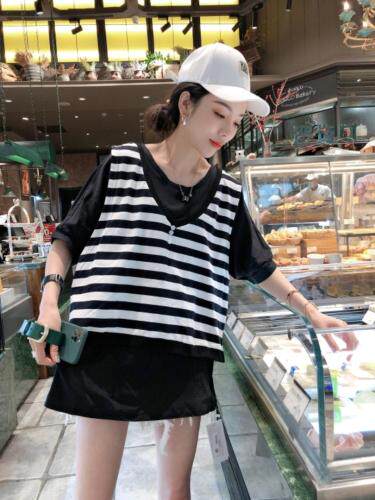 条纹真两件，面料超舒服，一杭订单王，女装，一杭