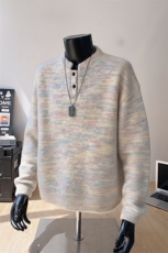 七彩虹亨利领POLO衫卫衣春季卫衣长袖T恤男装外套S548特薄28厚38，男装T恤，电商A233-1