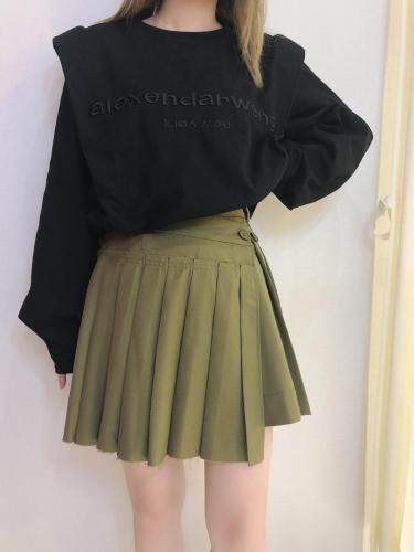 百褶小半裙，女装半身裙，久意