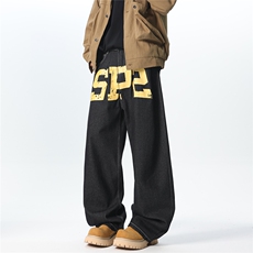 XZ1011-8509-P55控88丹宁印花弯刀牛仔裤，男装牛仔裤，星座B271