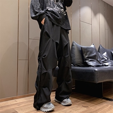 8XL-M休闲裤男秋冬季加肥加大码西裤高街显瘦拖地裤9026p68控88，男装休闲裤，电商D206-1