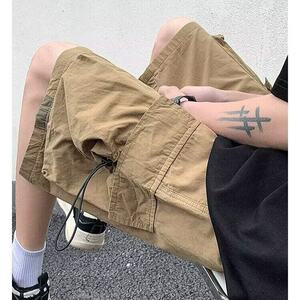 网图美式机能工装短裤男夏季薄款潮牌高街休闲运动中裤 -P30图片