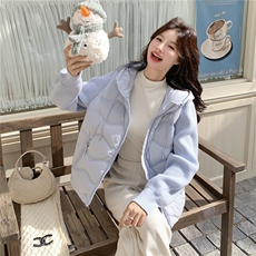 2025年冬季短款羽绒服针织袖90白鸭绒RF2C290-6889#-P290-K345，女装羽绒服，蝶眷