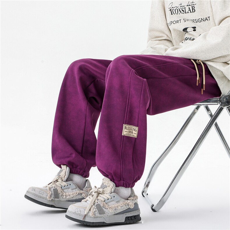 8XL-M痞帅脏脏束脚休闲卫裤男春季大码裤子KZ022特价P40,男装休闲裤,电商B312