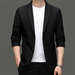 秋季新款西装男西服简约外套西服商务休闲小西装单西图片