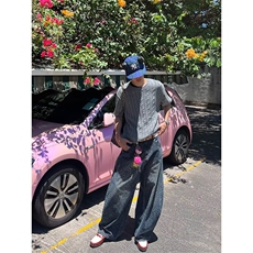潮流日系新款时尚百搭圆领麻花短袖针织t恤简约A987-P37，男装T恤，星座208-5