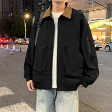 夜景潮牌秋季小米格防水翻领夹克男士冲锋衣外套A406JK2557P70，男装夹克，星座309（原A406）