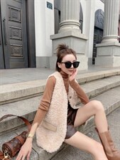 8627皮毛一体马夹（2021冬款加厚），女装马甲，大晶